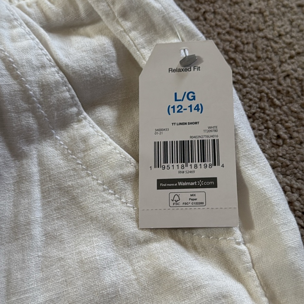 Women's White Drawstring Shorts - Picture 4 of 7